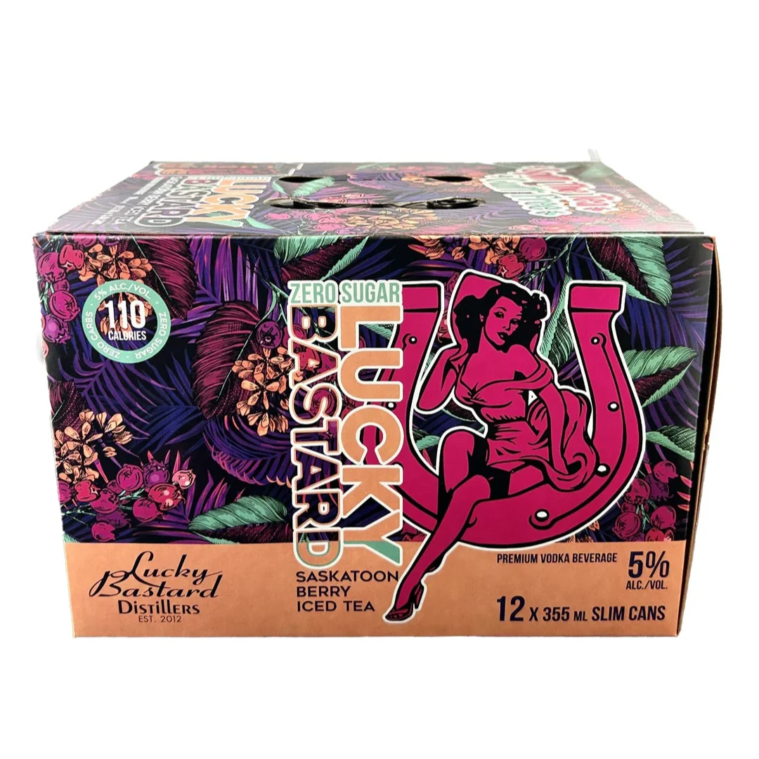 Lucky Bastard Saskatoon Berry Iced Tea 12 cans