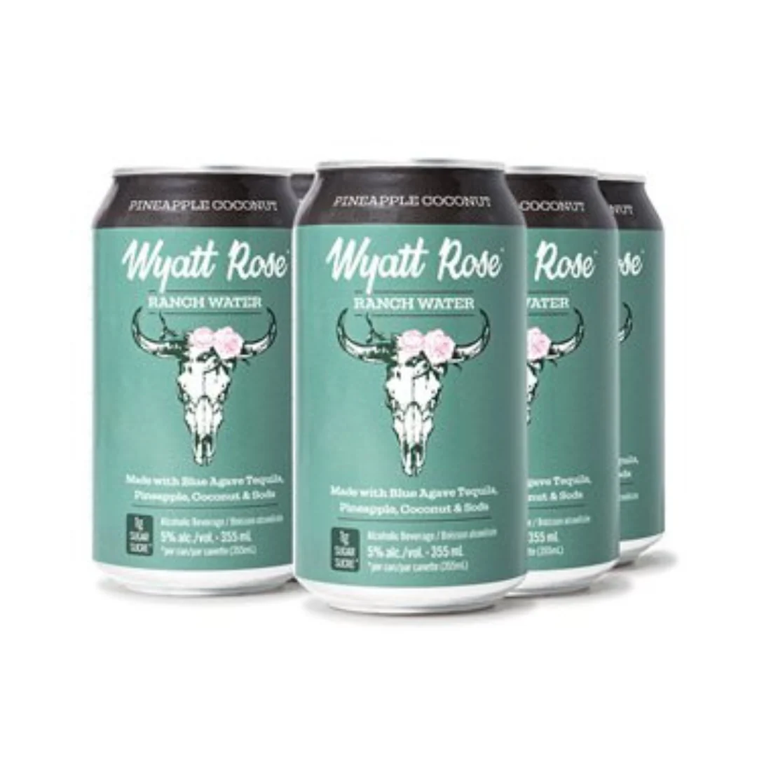 Wyatt Rose Pineapple Coconut Ranch Water 6 Cans